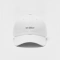 White cap with small black net lekker front print