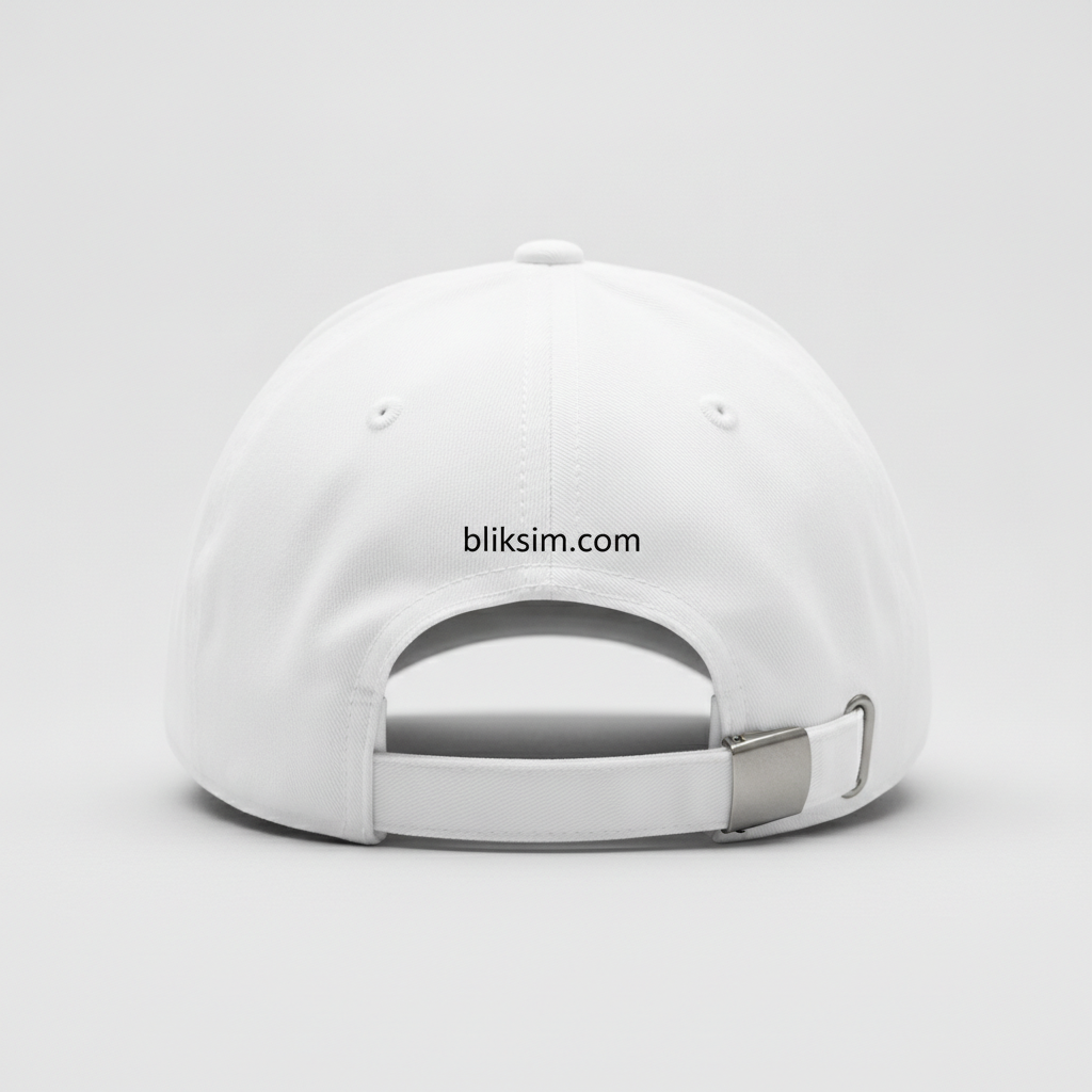 White cap back with bliksim.com print